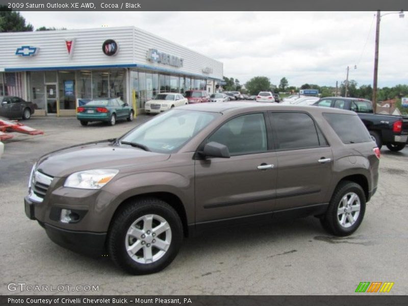 Cocoa / Black 2009 Saturn Outlook XE AWD
