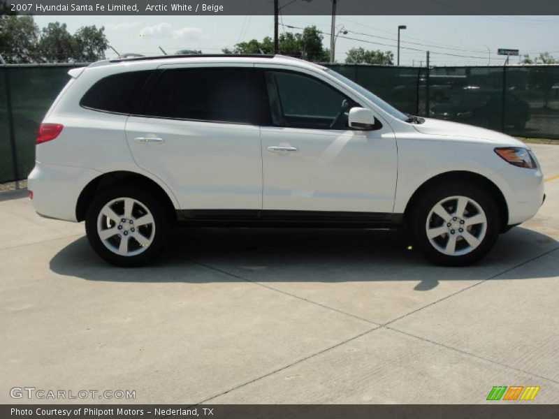 Arctic White / Beige 2007 Hyundai Santa Fe Limited