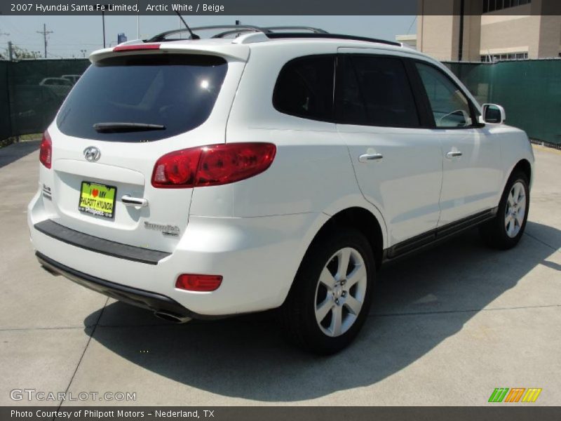Arctic White / Beige 2007 Hyundai Santa Fe Limited