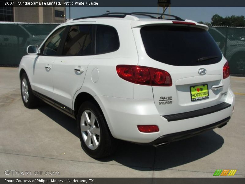 Arctic White / Beige 2007 Hyundai Santa Fe Limited