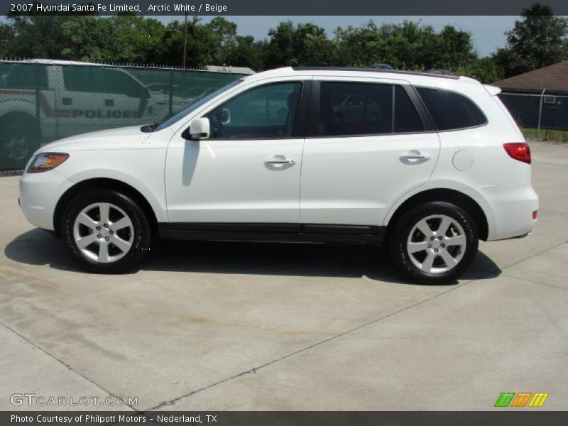 Arctic White / Beige 2007 Hyundai Santa Fe Limited