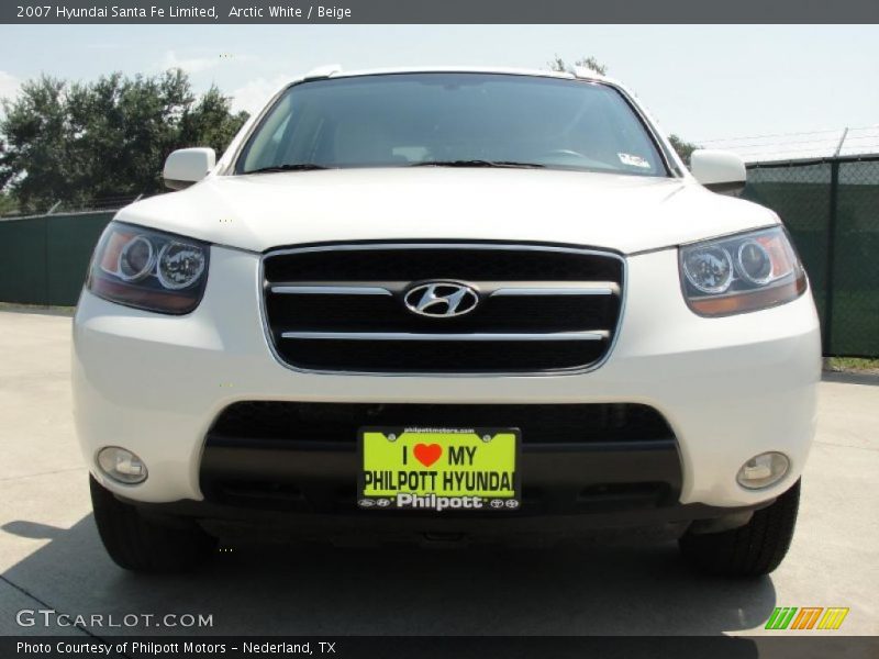 Arctic White / Beige 2007 Hyundai Santa Fe Limited