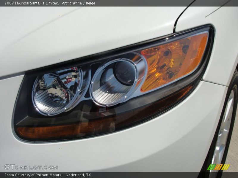 Arctic White / Beige 2007 Hyundai Santa Fe Limited