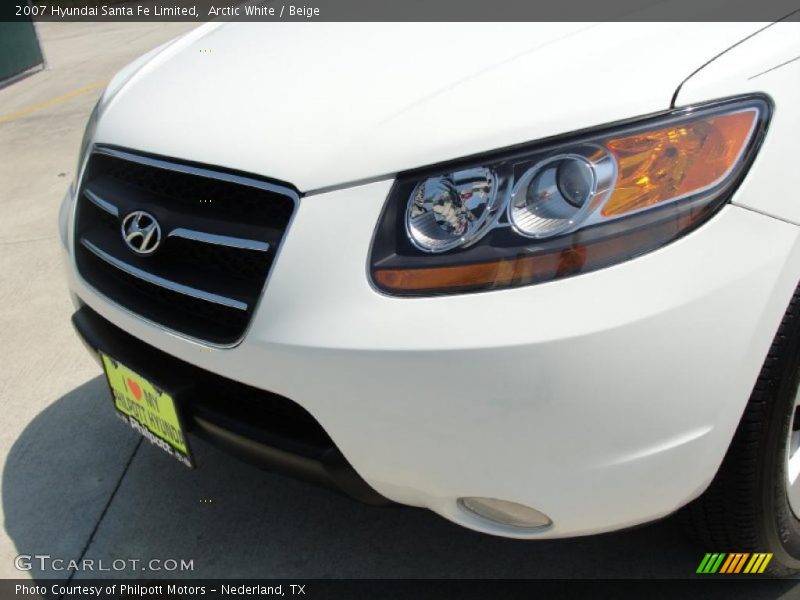 Arctic White / Beige 2007 Hyundai Santa Fe Limited