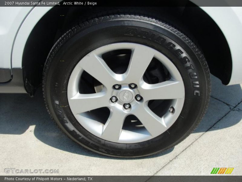 Arctic White / Beige 2007 Hyundai Santa Fe Limited