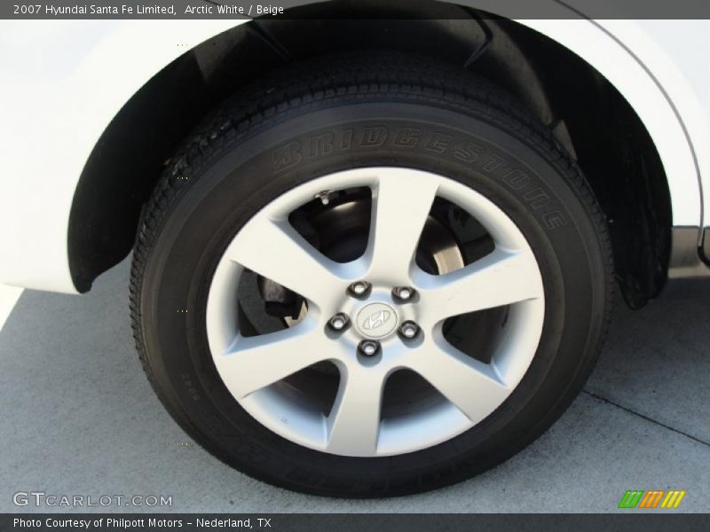 Arctic White / Beige 2007 Hyundai Santa Fe Limited