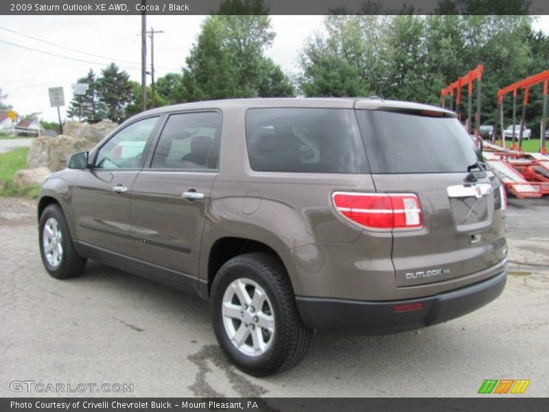 Cocoa / Black 2009 Saturn Outlook XE AWD