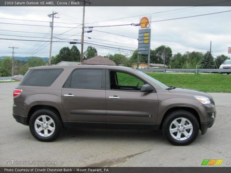 Cocoa / Black 2009 Saturn Outlook XE AWD