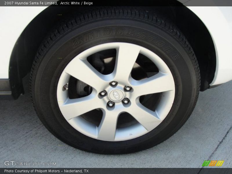 Arctic White / Beige 2007 Hyundai Santa Fe Limited