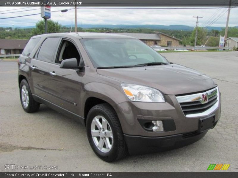 Cocoa / Black 2009 Saturn Outlook XE AWD