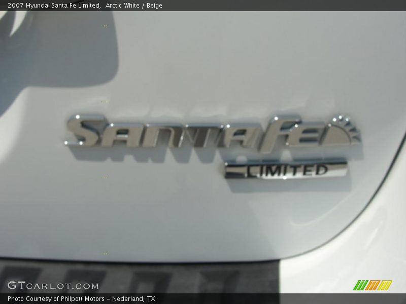 Arctic White / Beige 2007 Hyundai Santa Fe Limited