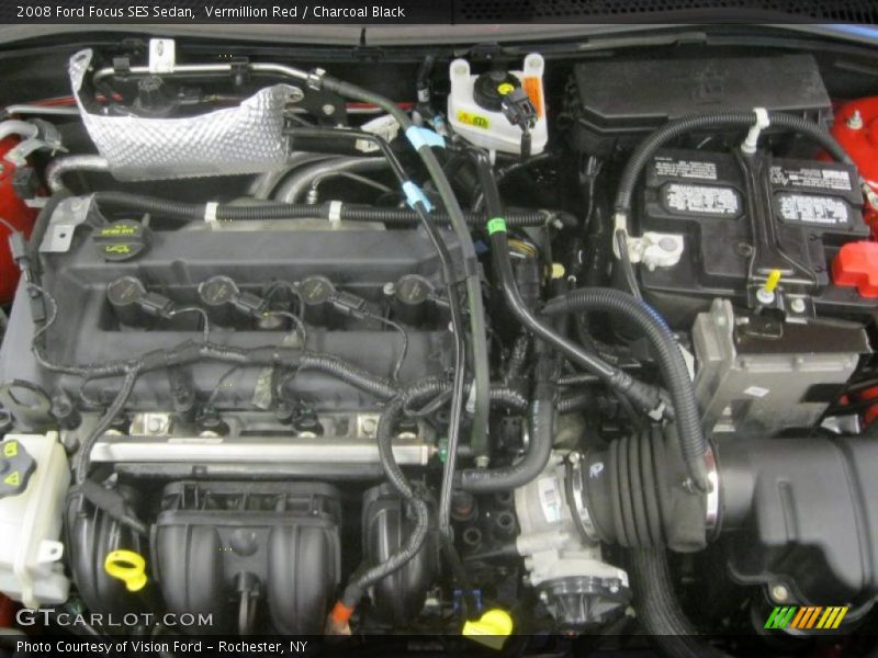Vermillion Red / Charcoal Black 2008 Ford Focus SES Sedan