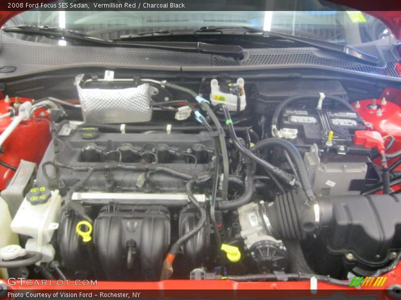 Vermillion Red / Charcoal Black 2008 Ford Focus SES Sedan