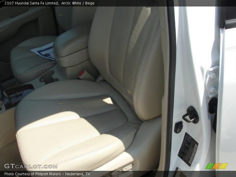 Arctic White / Beige 2007 Hyundai Santa Fe Limited