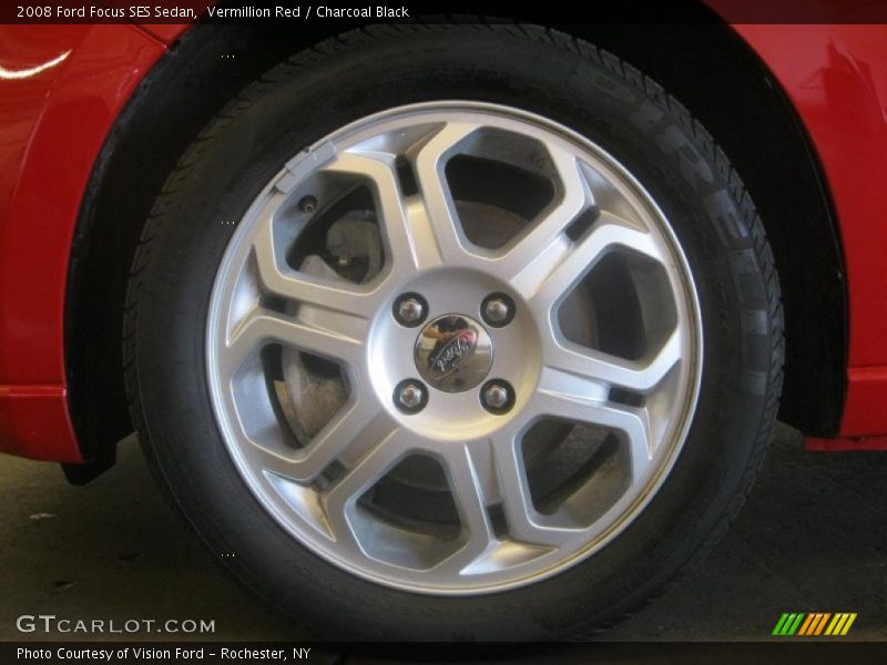 Vermillion Red / Charcoal Black 2008 Ford Focus SES Sedan