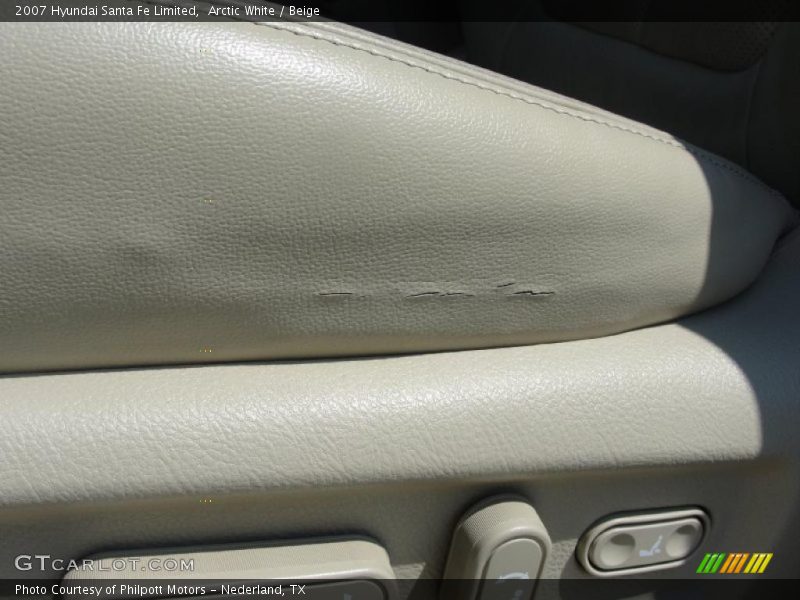 Arctic White / Beige 2007 Hyundai Santa Fe Limited