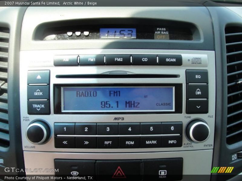 Arctic White / Beige 2007 Hyundai Santa Fe Limited