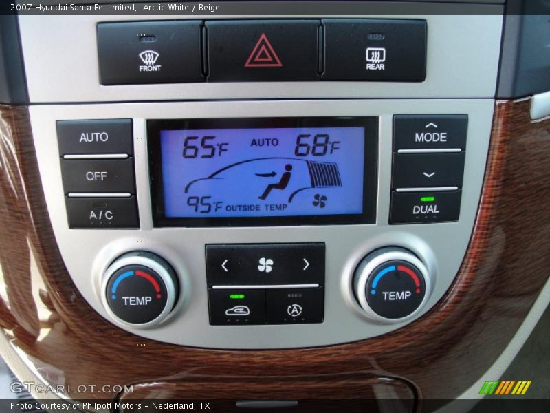 Arctic White / Beige 2007 Hyundai Santa Fe Limited