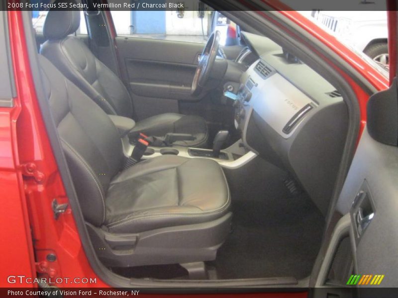 Vermillion Red / Charcoal Black 2008 Ford Focus SES Sedan