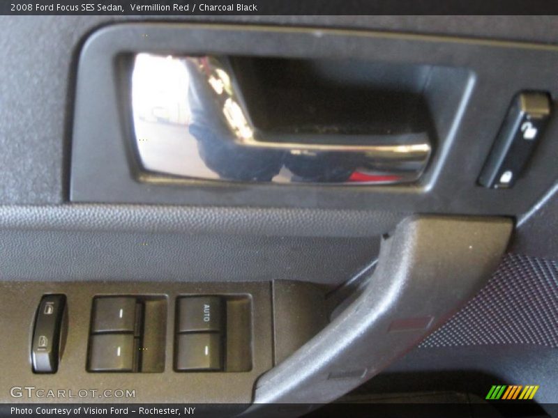 Vermillion Red / Charcoal Black 2008 Ford Focus SES Sedan