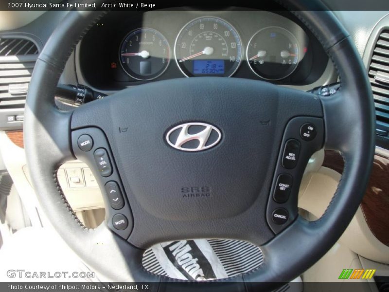 Arctic White / Beige 2007 Hyundai Santa Fe Limited