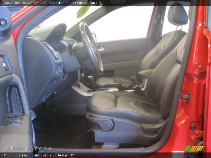 Vermillion Red / Charcoal Black 2008 Ford Focus SES Sedan