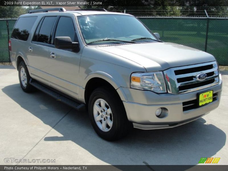 Vapor Silver Metallic / Stone 2009 Ford Expedition EL XLT