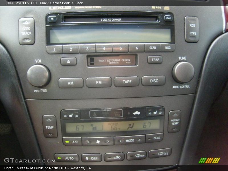 Black Garnet Pearl / Black 2004 Lexus ES 330