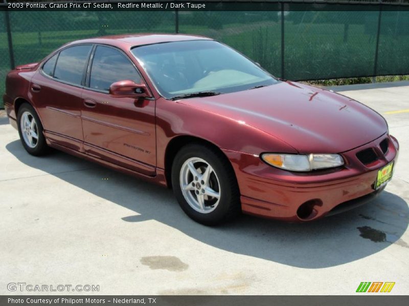 Redfire Metallic / Dark Taupe 2003 Pontiac Grand Prix GT Sedan