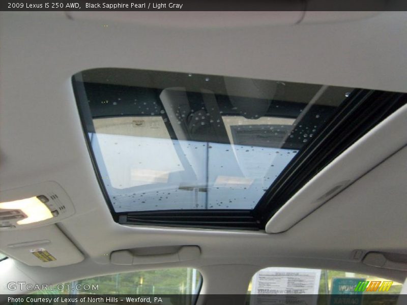 Black Sapphire Pearl / Light Gray 2009 Lexus IS 250 AWD