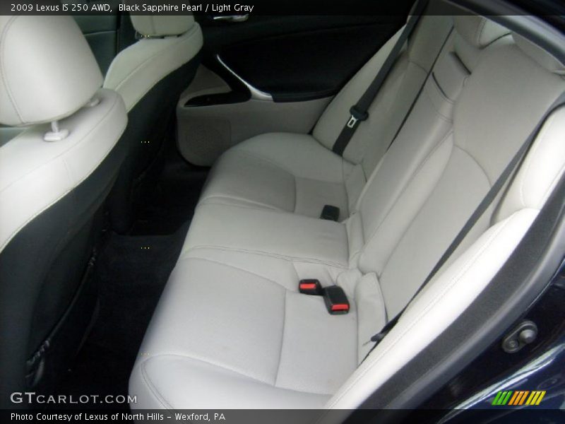 Black Sapphire Pearl / Light Gray 2009 Lexus IS 250 AWD