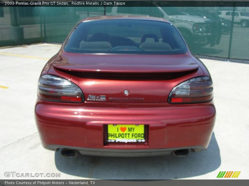 Redfire Metallic / Dark Taupe 2003 Pontiac Grand Prix GT Sedan