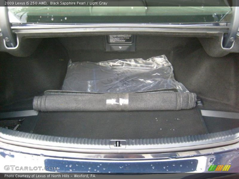 Black Sapphire Pearl / Light Gray 2009 Lexus IS 250 AWD