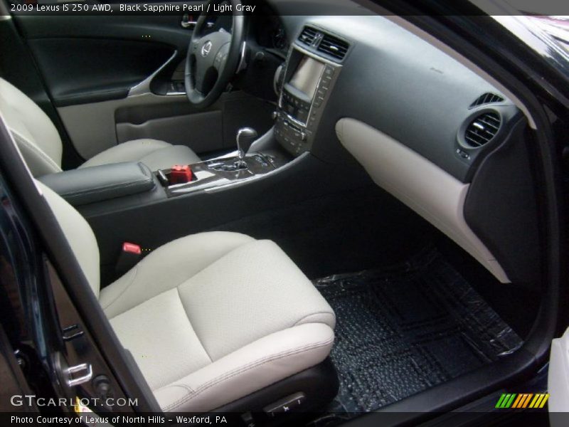 Black Sapphire Pearl / Light Gray 2009 Lexus IS 250 AWD