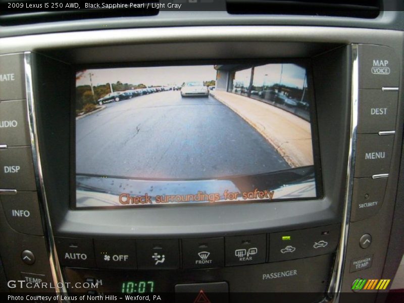 Black Sapphire Pearl / Light Gray 2009 Lexus IS 250 AWD