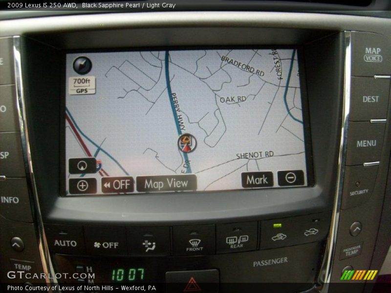 Black Sapphire Pearl / Light Gray 2009 Lexus IS 250 AWD