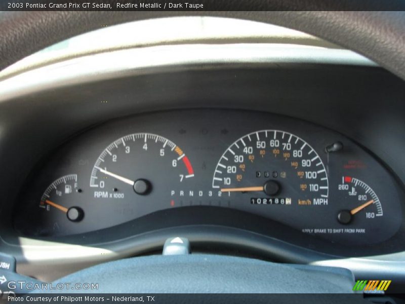 Redfire Metallic / Dark Taupe 2003 Pontiac Grand Prix GT Sedan