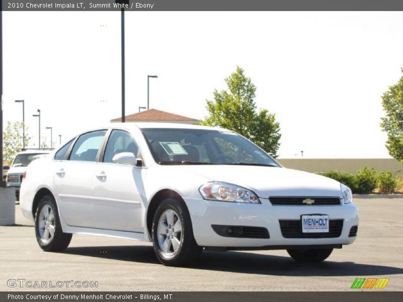 Summit White / Ebony 2010 Chevrolet Impala LT