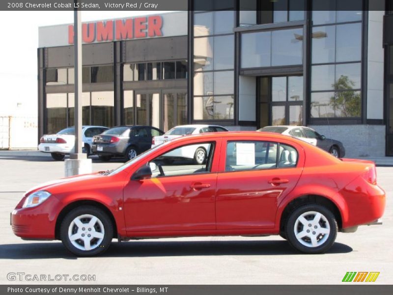 Victory Red / Gray 2008 Chevrolet Cobalt LS Sedan