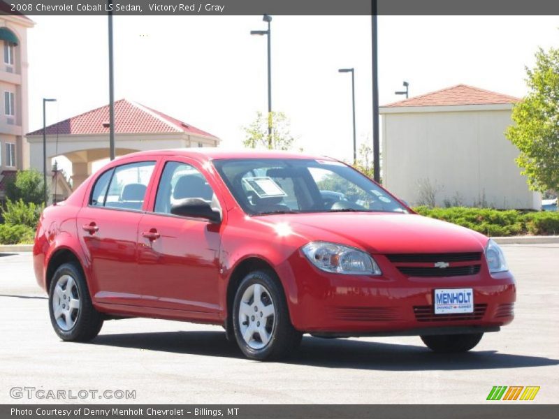 Victory Red / Gray 2008 Chevrolet Cobalt LS Sedan