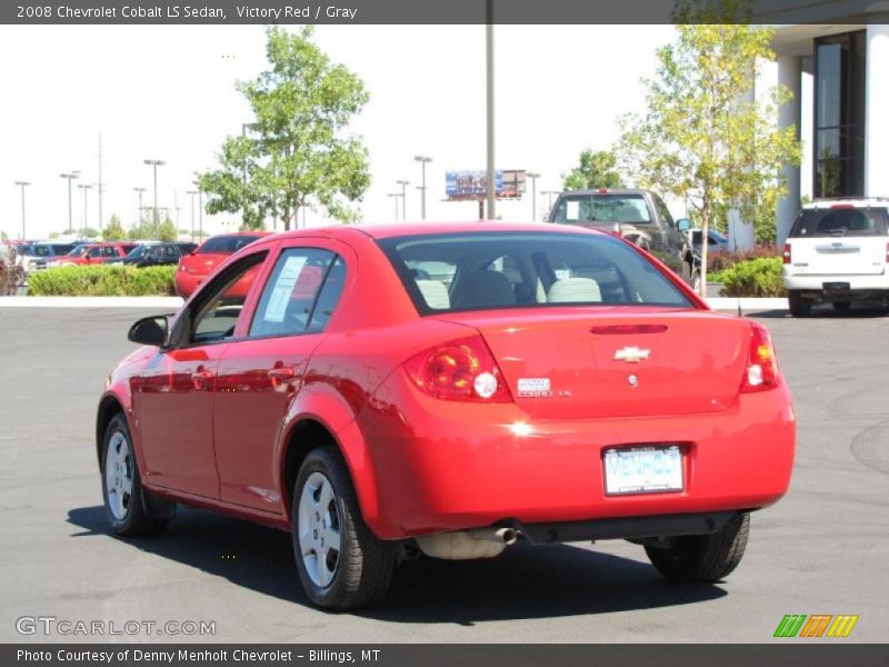 Victory Red / Gray 2008 Chevrolet Cobalt LS Sedan