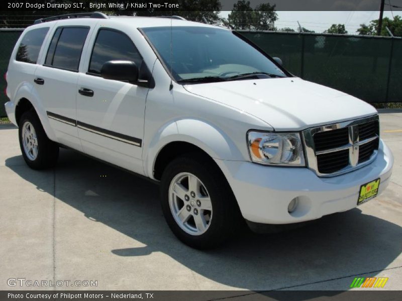 Bright White / Khaki Two-Tone 2007 Dodge Durango SLT