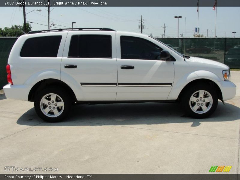 Bright White / Khaki Two-Tone 2007 Dodge Durango SLT