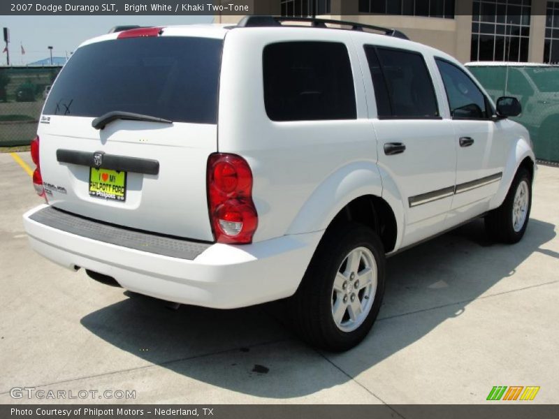 Bright White / Khaki Two-Tone 2007 Dodge Durango SLT