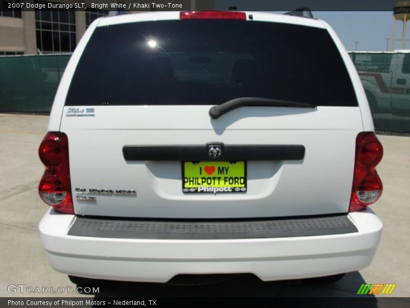 Bright White / Khaki Two-Tone 2007 Dodge Durango SLT