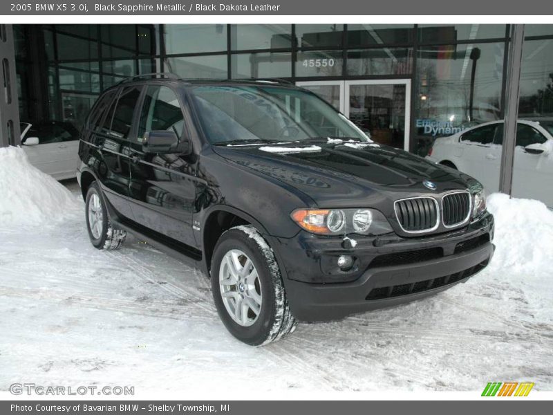 Black Sapphire Metallic / Black Dakota Leather 2005 BMW X5 3.0i