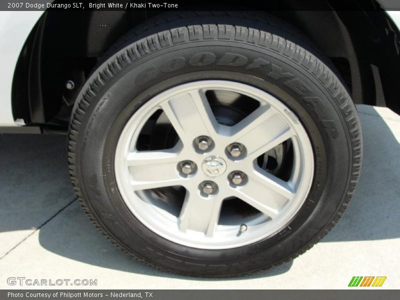 Bright White / Khaki Two-Tone 2007 Dodge Durango SLT