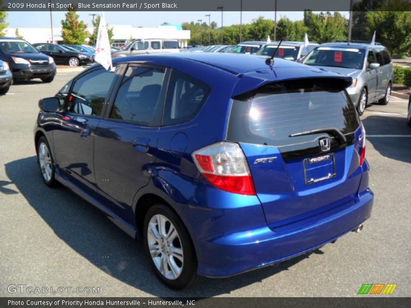 Blue Sensation Pearl / Sport Black 2009 Honda Fit Sport