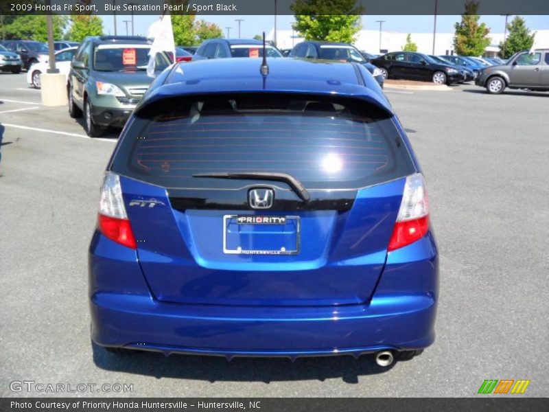 Blue Sensation Pearl / Sport Black 2009 Honda Fit Sport