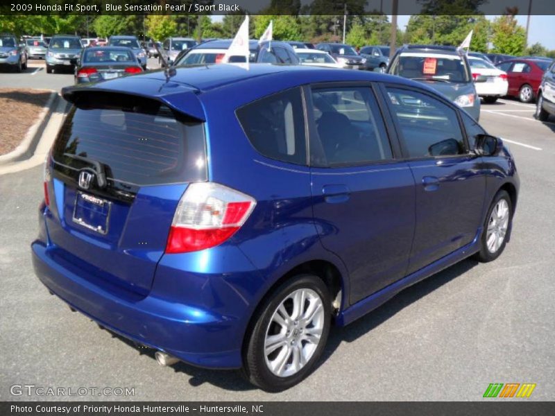 Blue Sensation Pearl / Sport Black 2009 Honda Fit Sport
